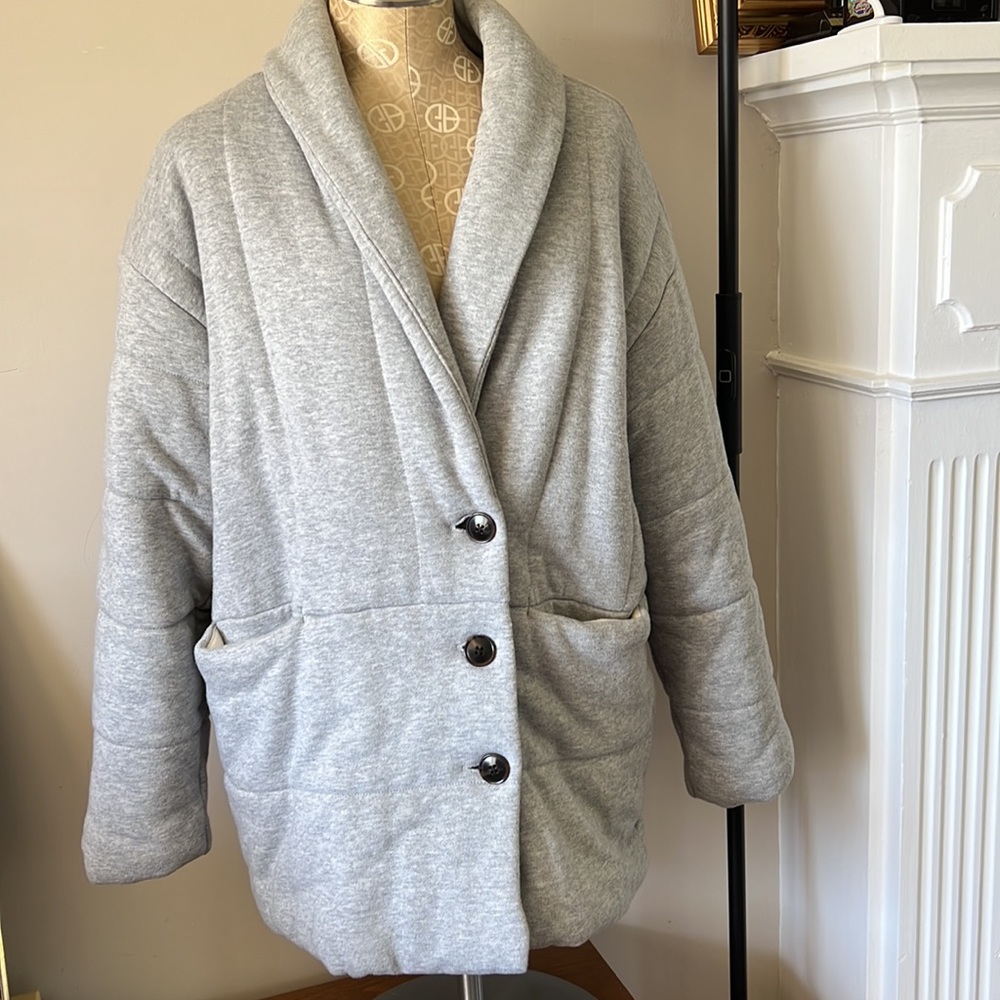Madewell Sweatshirt Puffer Coat